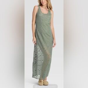 Women’s  Sleeveless Lace Maxi A-Line Dress-M
